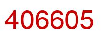 Number 406605 red image