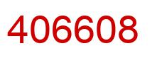 Number 406608 red image
