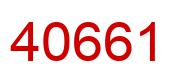 Number 40661 red image