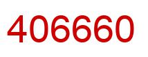 Number 406660 red image