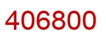 Number 406800 red image