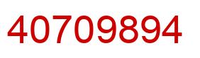 Number 40709894 red image