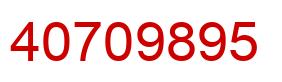 Number 40709895 red image