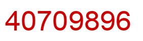 Number 40709896 red image