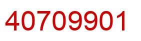 Number 40709901 red image