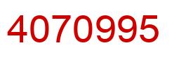 Number 4070995 red image