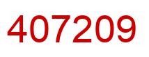 Number 407209 red image