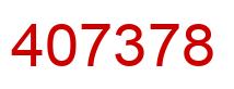 Number 407378 red image