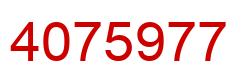Number 4075977 red image