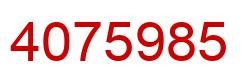 Number 4075985 red image