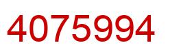Número 4075994 imagen rojo
