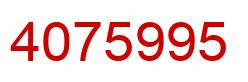 Número 4075995 imagen rojo