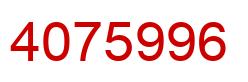 Número 4075996 imagen rojo