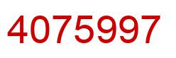 Número 4075997 imagen rojo