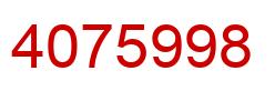 Número 4075998 imagen rojo
