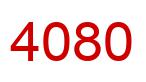 Number 4080 red image