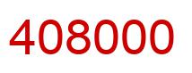 Number 408000 red image