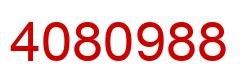Number 4080988 red image