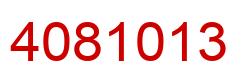 Number 4081013 red image