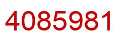 Número 4085981 imagen rojo