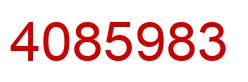 Número 4085983 imagen rojo