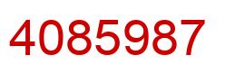 Número 4085987 imagen rojo