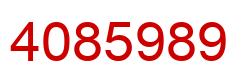 Número 4085989 imagen rojo
