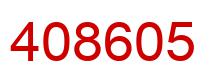Number 408605 red image