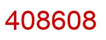 Number 408608 red image