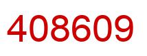 Number 408609 red image