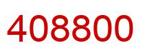Number 408800 red image