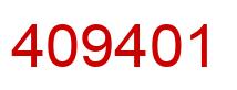 Number 409401 red image