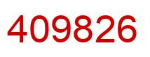 Number 409826 red image
