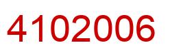 Number 4102006 red image