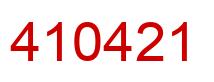 Number 410421 red image