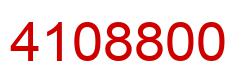 Number 4108800 red image