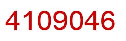 Number 4109046 red image