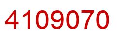 Number 4109070 red image