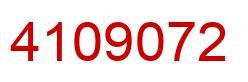 Number 4109072 red image