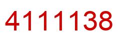 Number 4111138 red image