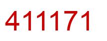 Number 411171 red image