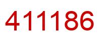 Number 411186 red image