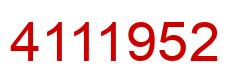 Number 4111952 red image
