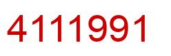 Number 4111991 red image