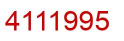 Number 4111995 red image