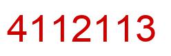 Number 4112113 red image