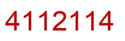 Number 4112114 red image