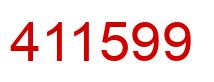 Number 411599 red image