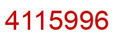Number 4115996 red image
