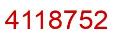 Number 4118752 red image